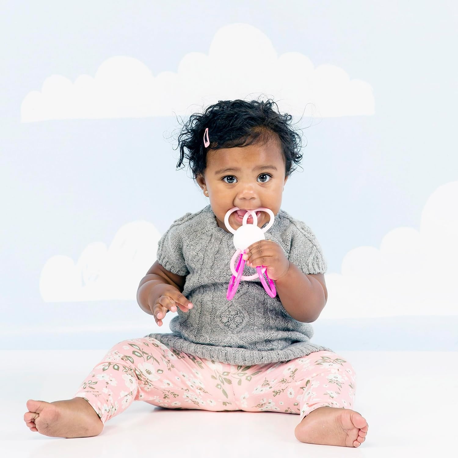 image:imageManhattan Toy Zoo Animal Winkel Bunny Rabbit Multicolor Rattle amp Sensory Teether for Baby and ToddlerBunny Rabbit