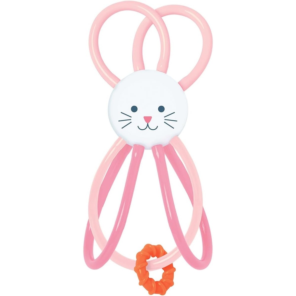 image:imageManhattan Toy Zoo Animal Winkel Bunny Rabbit Multicolor Rattle amp Sensory Teether for Baby and ToddlerBunny Rabbit