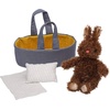 image:imageManhattan Toy Moppettes Beau Bunny Stuffed Animal Nurturing Playset with Bunny Plush Toy Fabric Bassinet Blanket amp PillowBeau Bunny