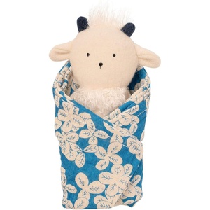 image:imageManhattan Toy Embroidered Plush Bunny Baby Rattle  Soft Cotton Burp Cloth 16 x 16 InchesGoat