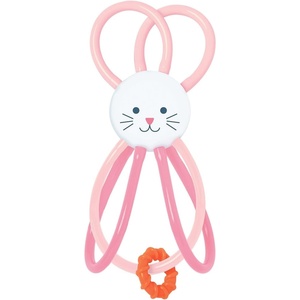 image:imageManhattan Toy Zoo Animal Winkel Bunny Rabbit Multicolor Rattle amp Sensory Teether for Baby and ToddlerBunny Rabbit