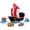 image:imageManhattan Toy Neoprene Whale 5Piece Floating Spill n Fill Bath Toy with Quick Dry Sponges and Squirt ToyPirate Ship