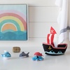 image:imageManhattan Toy Neoprene Whale 5Piece Floating Spill n Fill Bath Toy with Quick Dry Sponges and Squirt ToyPirate Ship