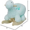 image:imageManhattan Toy Plush Elephant Wooden Rocking Toy with Crown Adjustable Seat Belt and Wooden Hand Grips LargeDinosaur