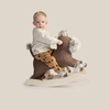 image:imageManhattan Toy Plush Elephant Wooden Rocking Toy with Crown Adjustable Seat Belt and Wooden Hand Grips LargeTerrier