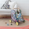 image:imageManhattan Toy Wildwoods Owl Wooden Push Cart with Shape Sorter and Basket Serrated Oval Spinners Bead Run and More Medium