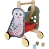 image:imageManhattan Toy Wildwoods Owl Wooden Push Cart with Shape Sorter and Basket Serrated Oval Spinners Bead Run and More Medium