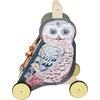 image:imageManhattan Toy Wildwoods Owl Wooden Push Cart with Shape Sorter and Basket Serrated Oval Spinners Bead Run and More Medium