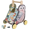image:imageManhattan Toy Wildwoods Owl Wooden Push Cart with Shape Sorter and Basket Serrated Oval Spinners Bead Run and More Medium