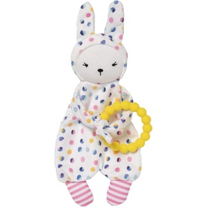 image:imageManhattan Toy Fairytale PeekaBoo Soft Activity Crinkle Book for Baby amp Toddler with Tethered Bunny Squeaker SmallBunny Blankie