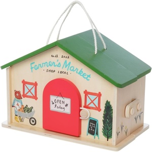 image:imageManhattan Toy Farmers Market Day 12Piece Portable Wooden Toy Figure Pretend Shopping Playset