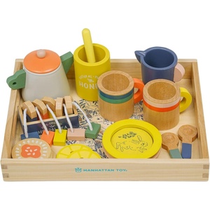image:imageManhattan Toy Flora amp Fauna Toddler amp Kids Pretend Play 23Piece Wooden Tea Set