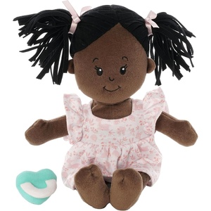 image:imageManhattan Toy Love Stella Soft Baby Doll Brown with Black Pigtails  For 1 Year Old