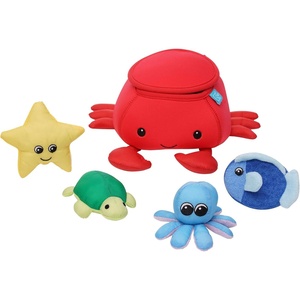 image:imageManhattan Toy Neoprene Whale 5Piece Floating Spill n Fill Bath Toy with Quick Dry Sponges and Squirt ToyCrab