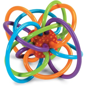 image:imageManhattan Toy Winkel Rattle amp Sensory Teether Toy BlueGreenOrange 5 Inch x 4 Inch x 35 Inch