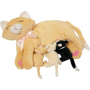 image:imageManhattan Toy Nursing Nina Nurturing Cat Stuffed Animal with Plush Kittens 10 inch
